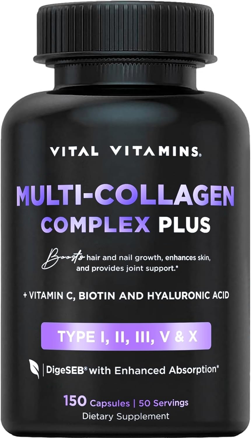 Vital Vitamin Multi Collagen Plus - Biotin, Hyaluronic Acid, Vitamin C