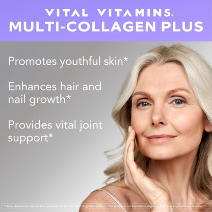 Vital Vitamin Multi Collagen Plus - Biotin, Hyaluronic Acid, Vitamin C